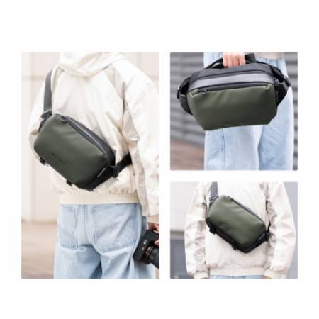 K&F Concept KF4446 Alpha Sling Bag 10 l - torba fotograficzna typu sling - przykład użycia